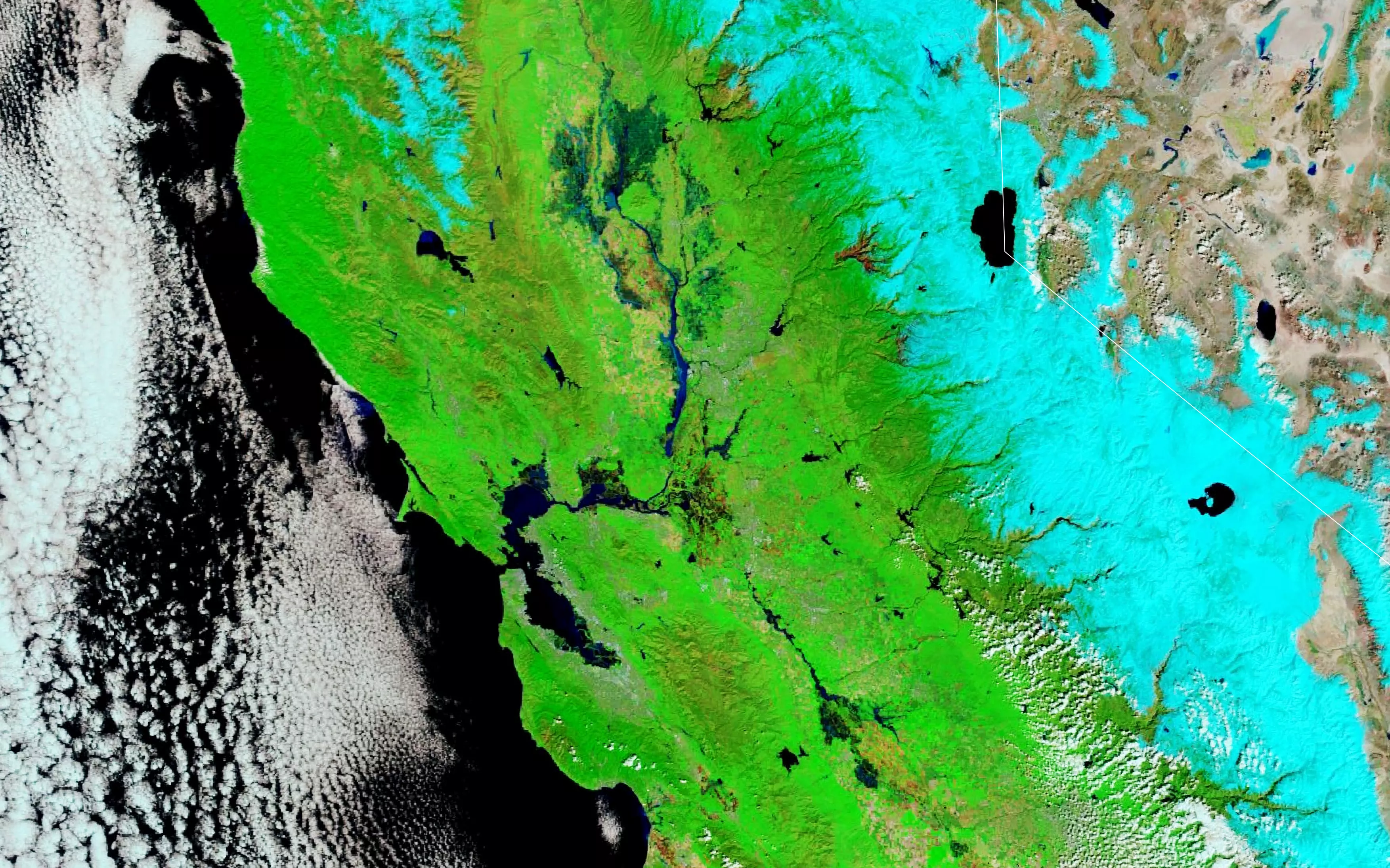 California's Unprecedented Snowfall Seen From Space: 'Absurd' - Vimarsana News