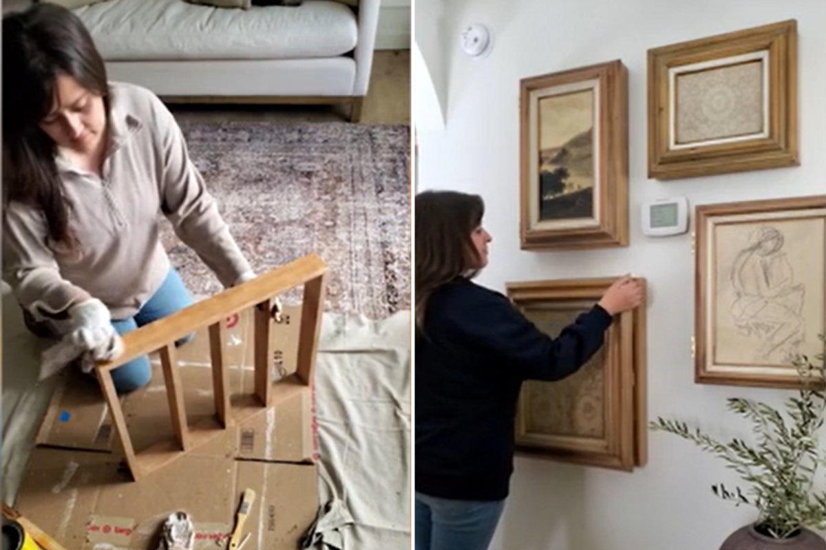 Woman Turns Picture Frame Into Storage Hack