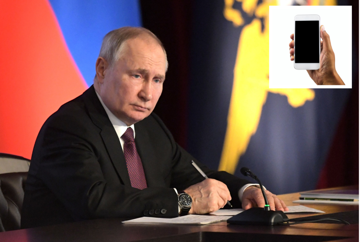 Vladimir Putin seen at a Moscow meeting