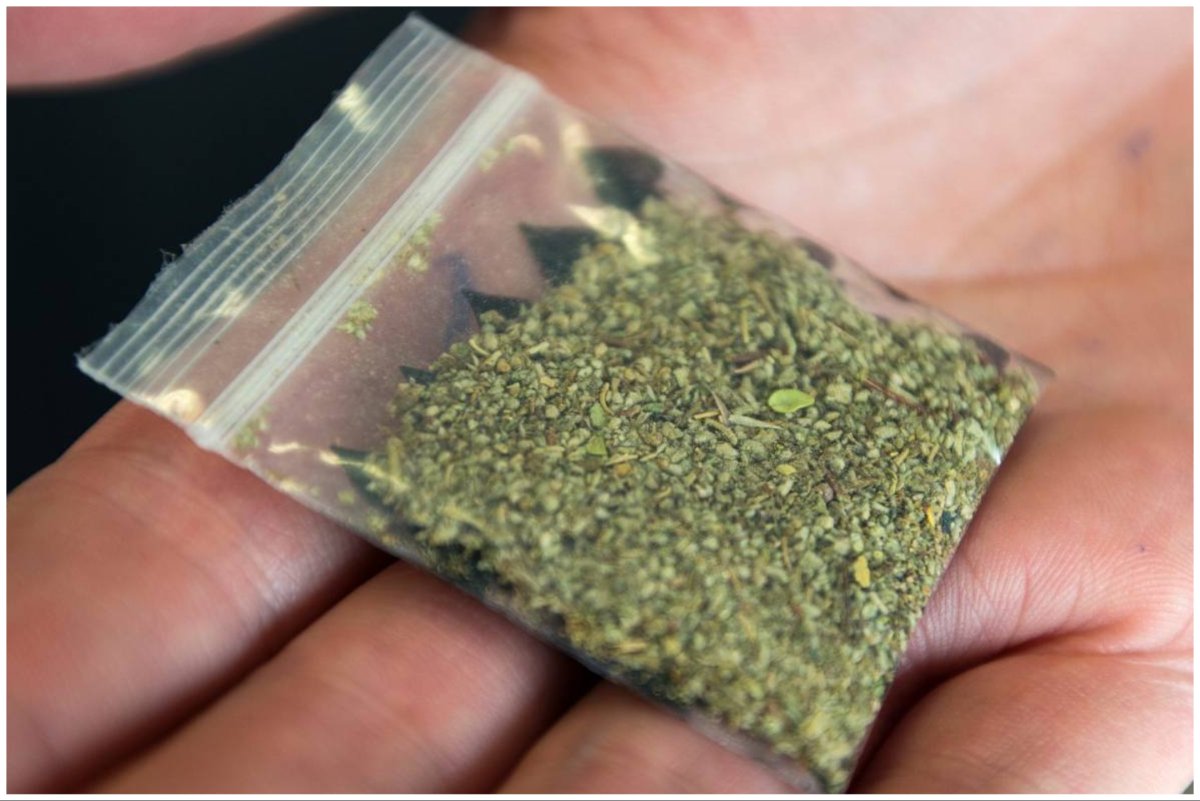 A police handout photo of synthetic cannabinoid