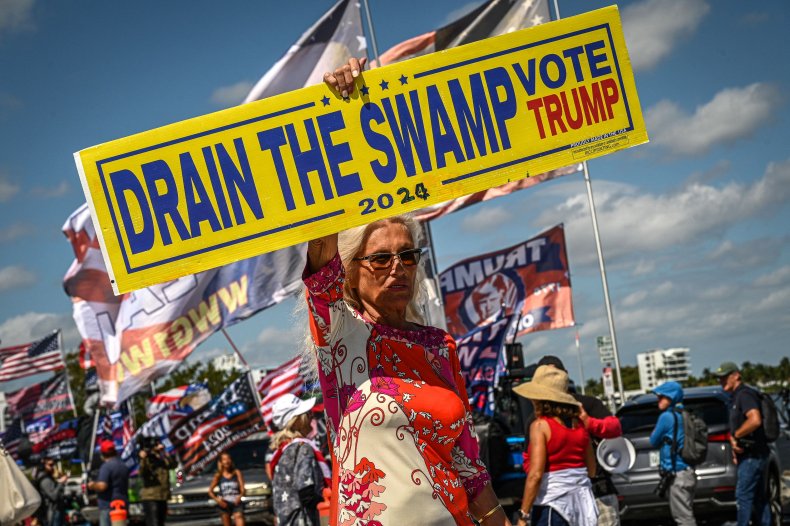 Trump Supporters Gather at Mar-a-Lago