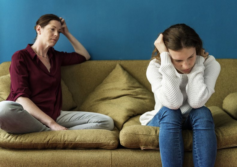 A teen ignoring an older woman post-argument