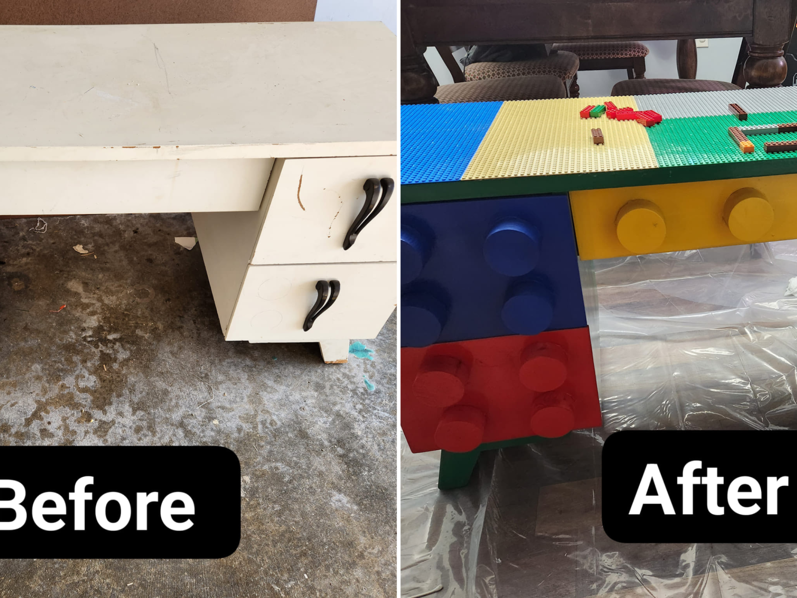 DIY Lego Table with Custom Knobs - Infarrantly Creative