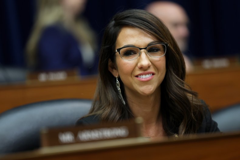 Lauren Boebert pictured in the House