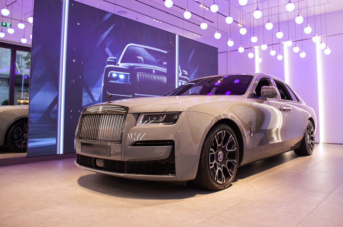 Rolls Royce Ghost Black Badge on display