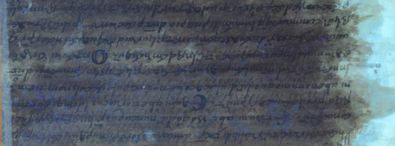 Imagerie UV du manuscrit caché