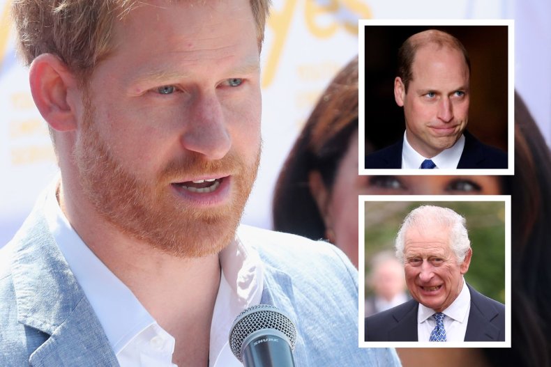 Prince Harry, Prince William et Charles