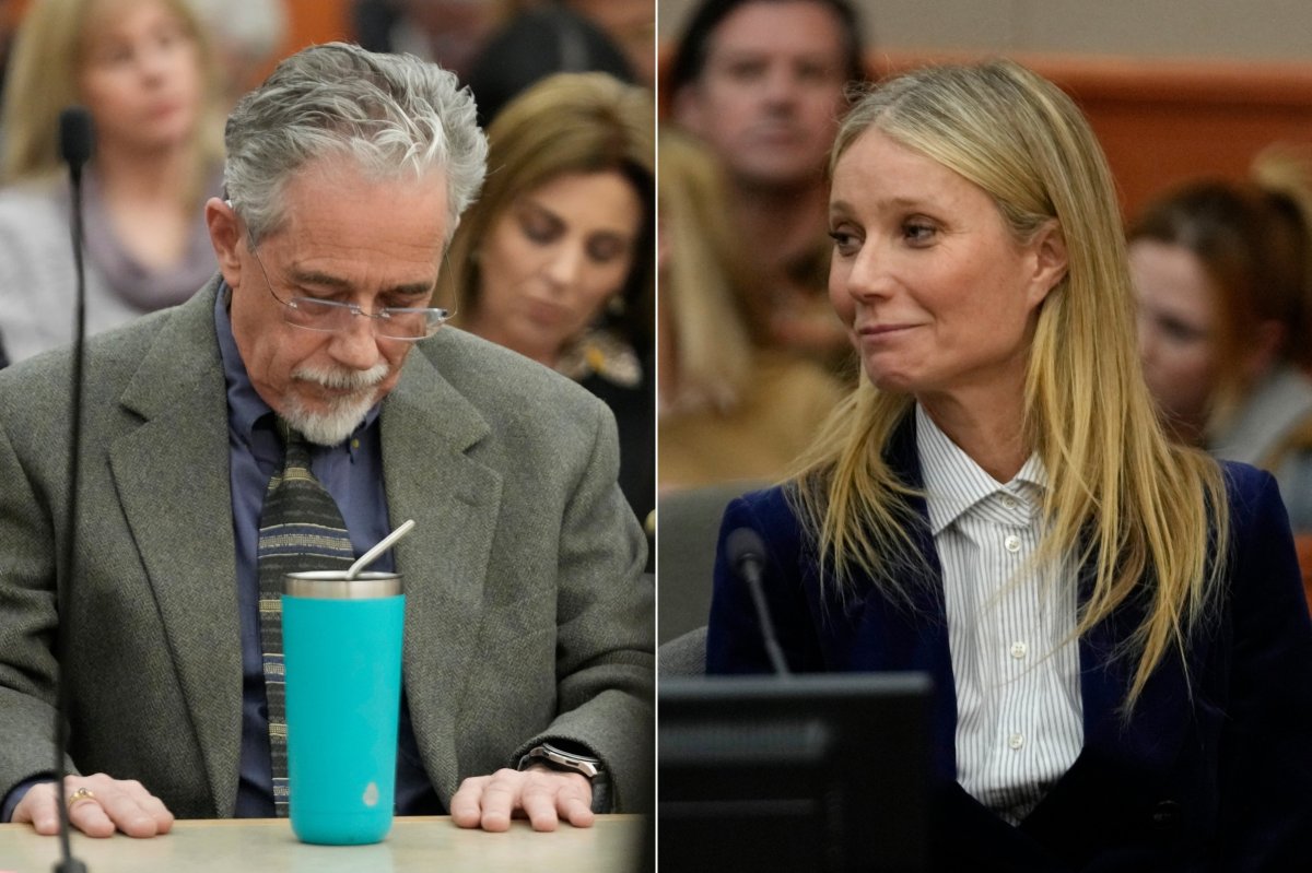 Terry Sanderson and Gwyneth Paltrow react