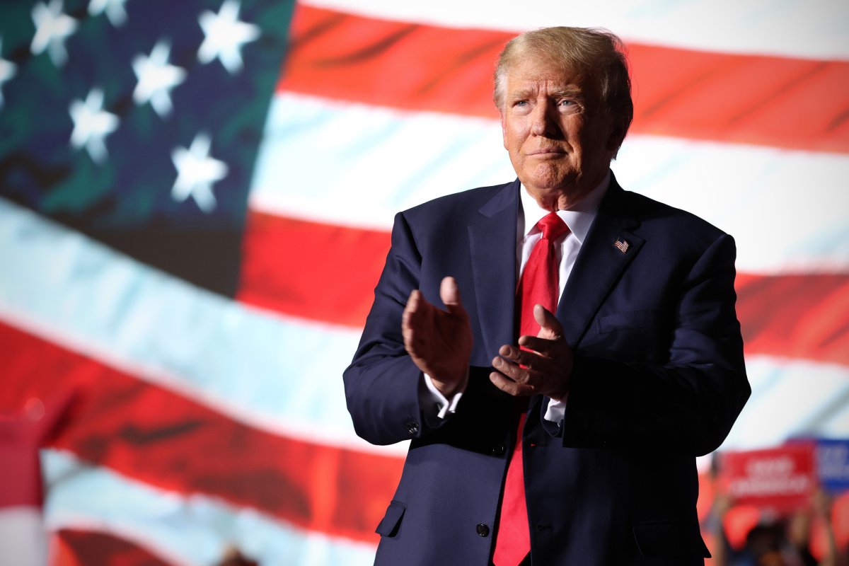 Donald Trump and American The Flag 