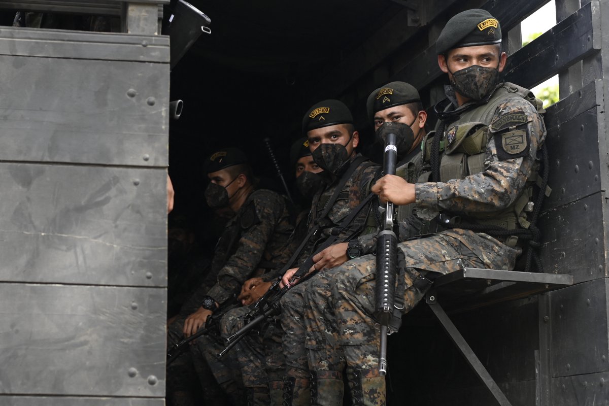 Guatemala army soldiers at Solway siege nickel