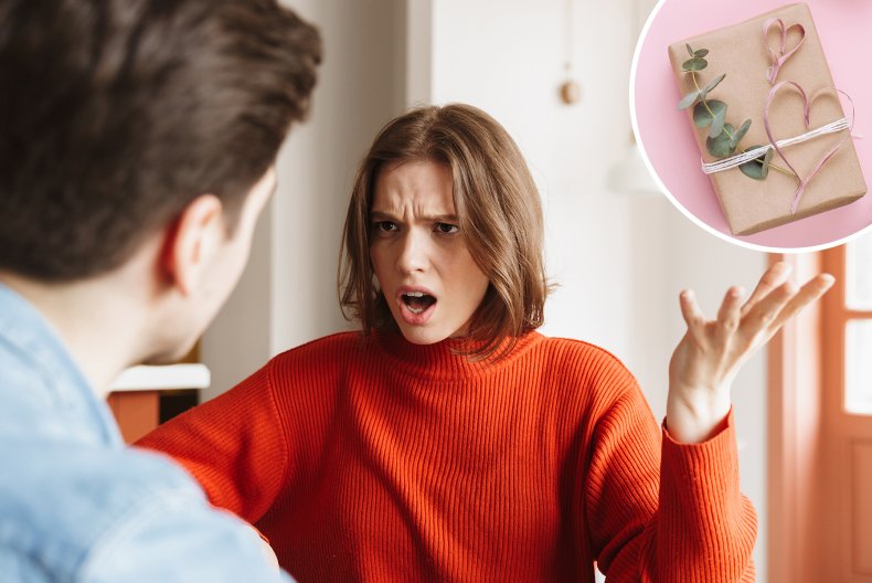 An angry woman yelling at a man