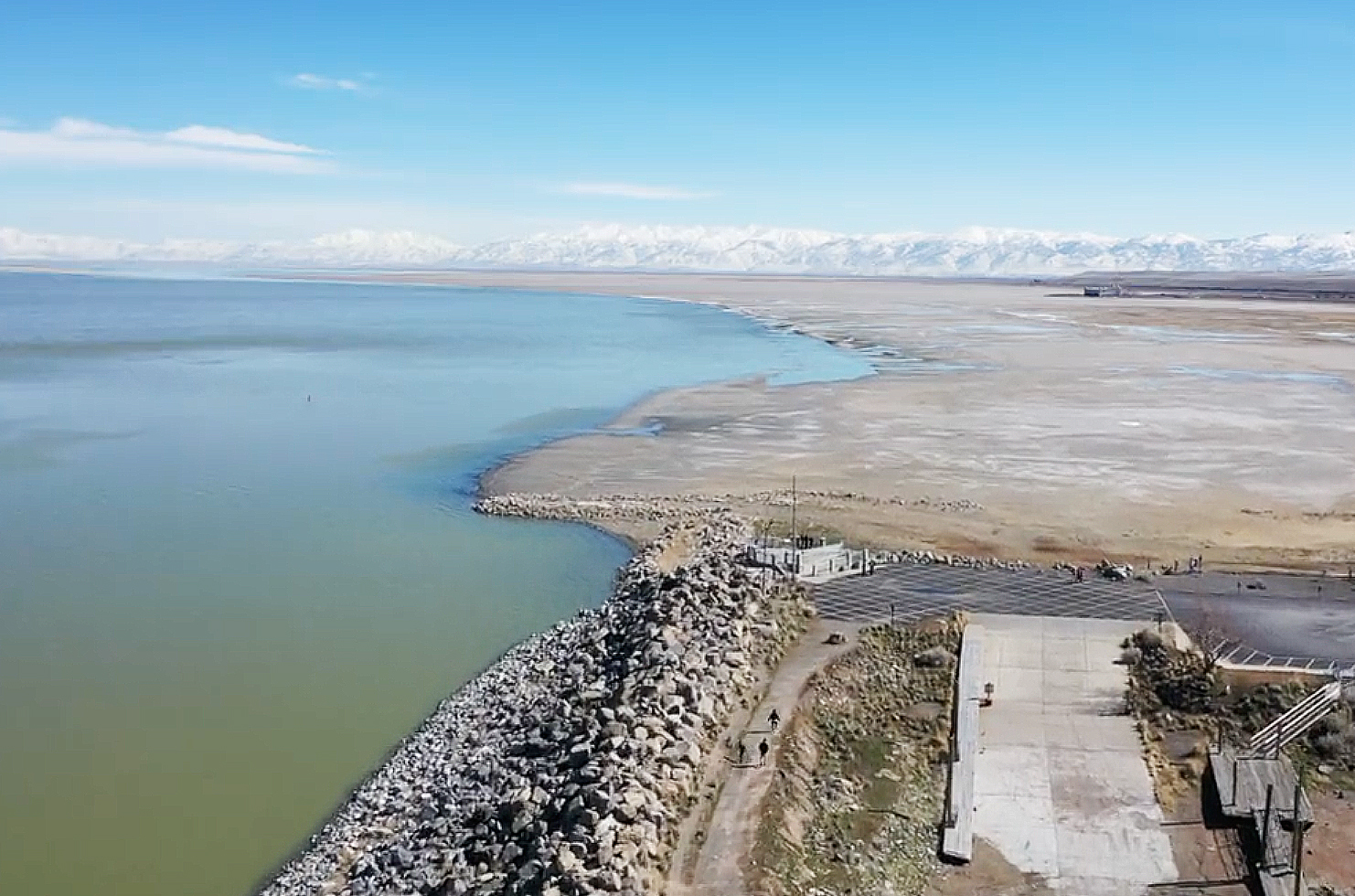 Video Shows Great Salt Lake Water Levels as Utah Hit With Heavy Snowpack