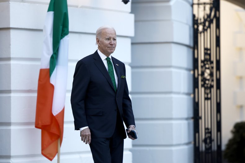 Joe Biden With an Irish Flag