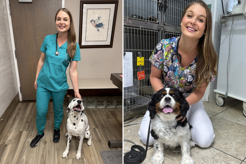Lindsay Butzer dengan anjing di tempat latihannya