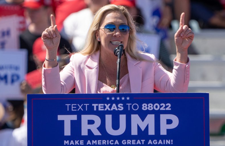 Marjorie Taylor Greene at Trump rally