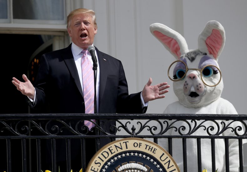 Donald Trump's shouty Easter message