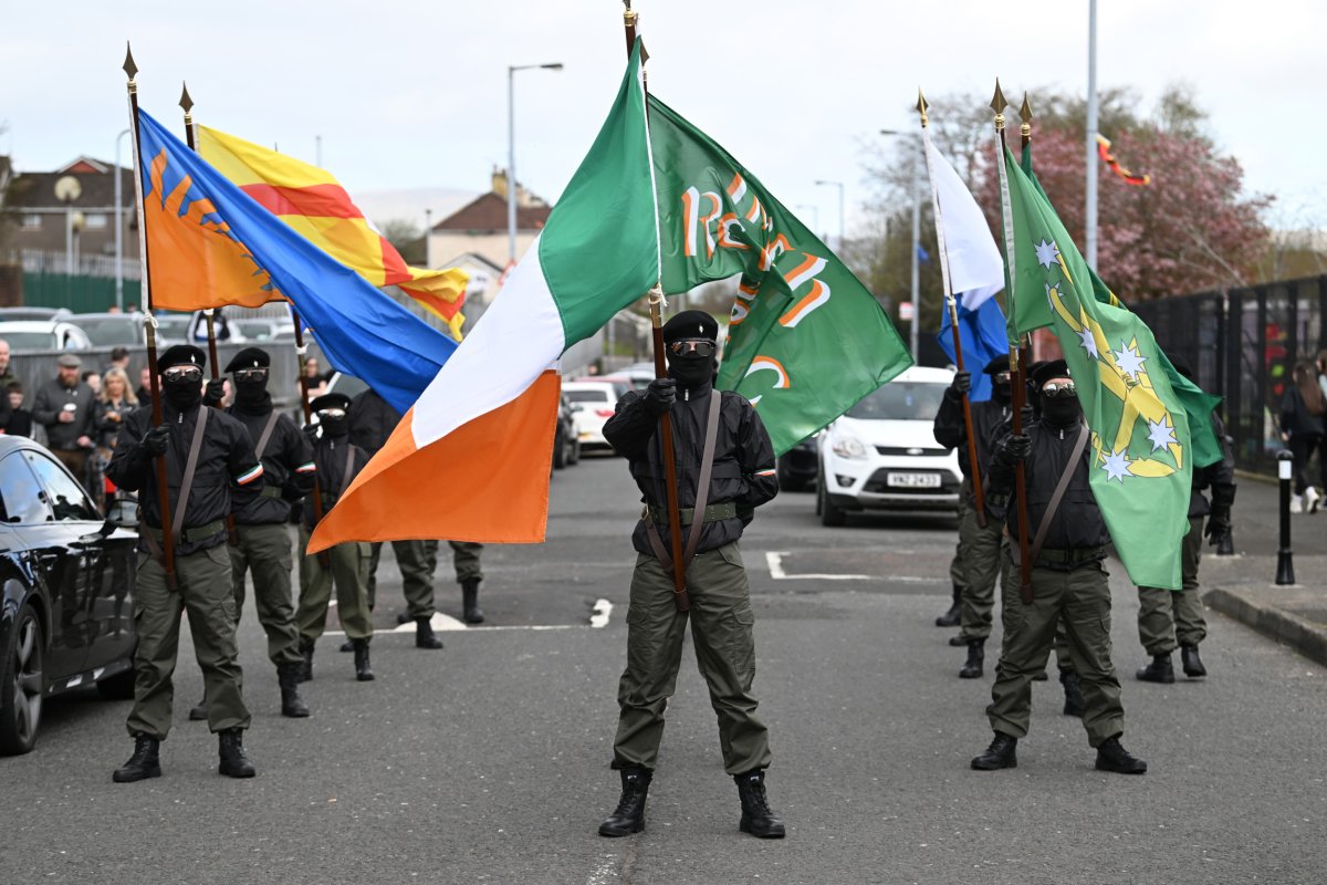 Irish, dissident, republican, march, in, Northern, Ireland
