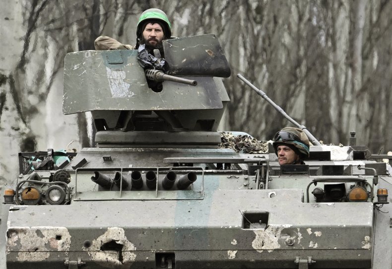 Ukraine troops near Bakhmut front Donetsk Donbas