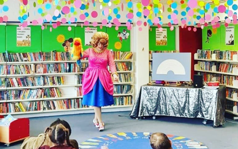Mama G performing her story time act.