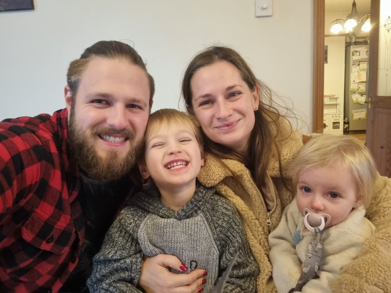 Cancer survivor with family