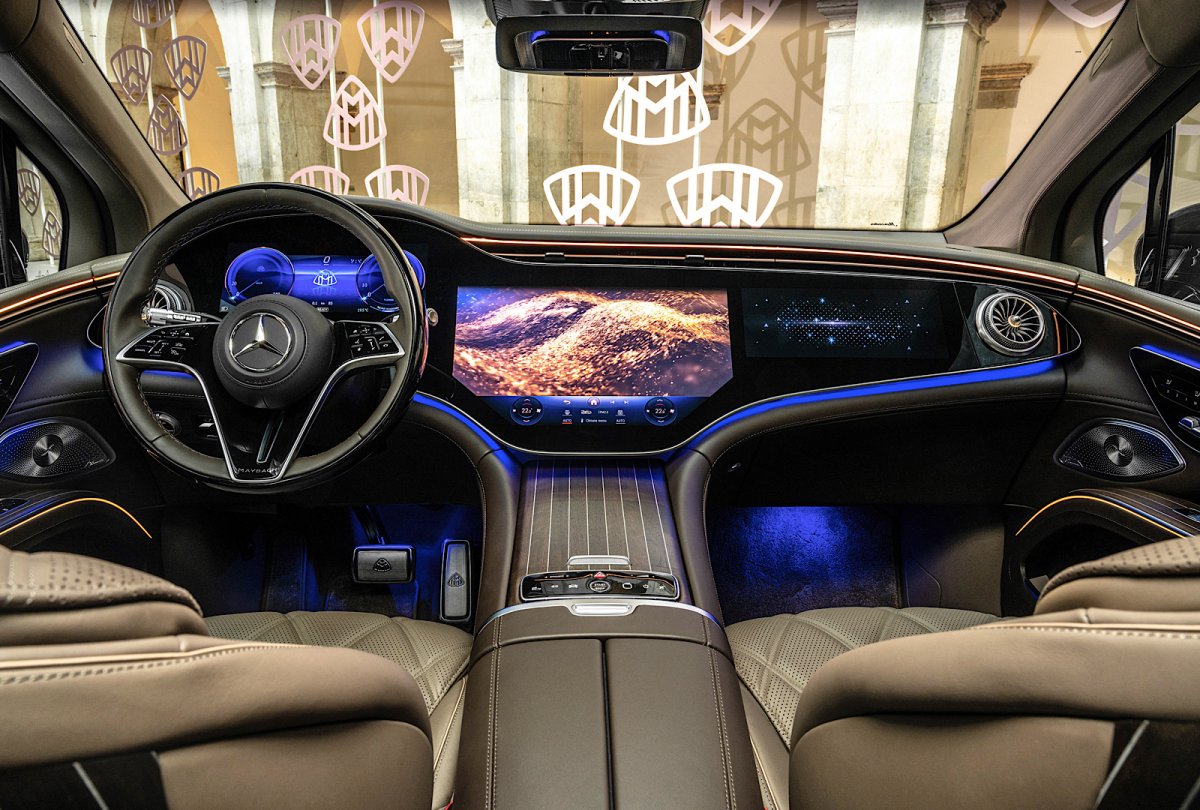 Mercedes-Maybach EQS SUV overhead body