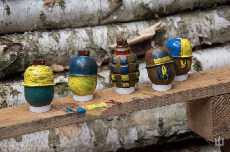 Ukrainian Grenades Painted as Easter Eggs