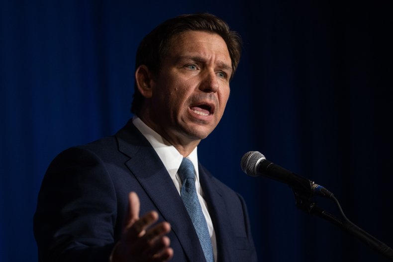 Florida Gov. Ron DeSantis (R-FL) delivers remarks