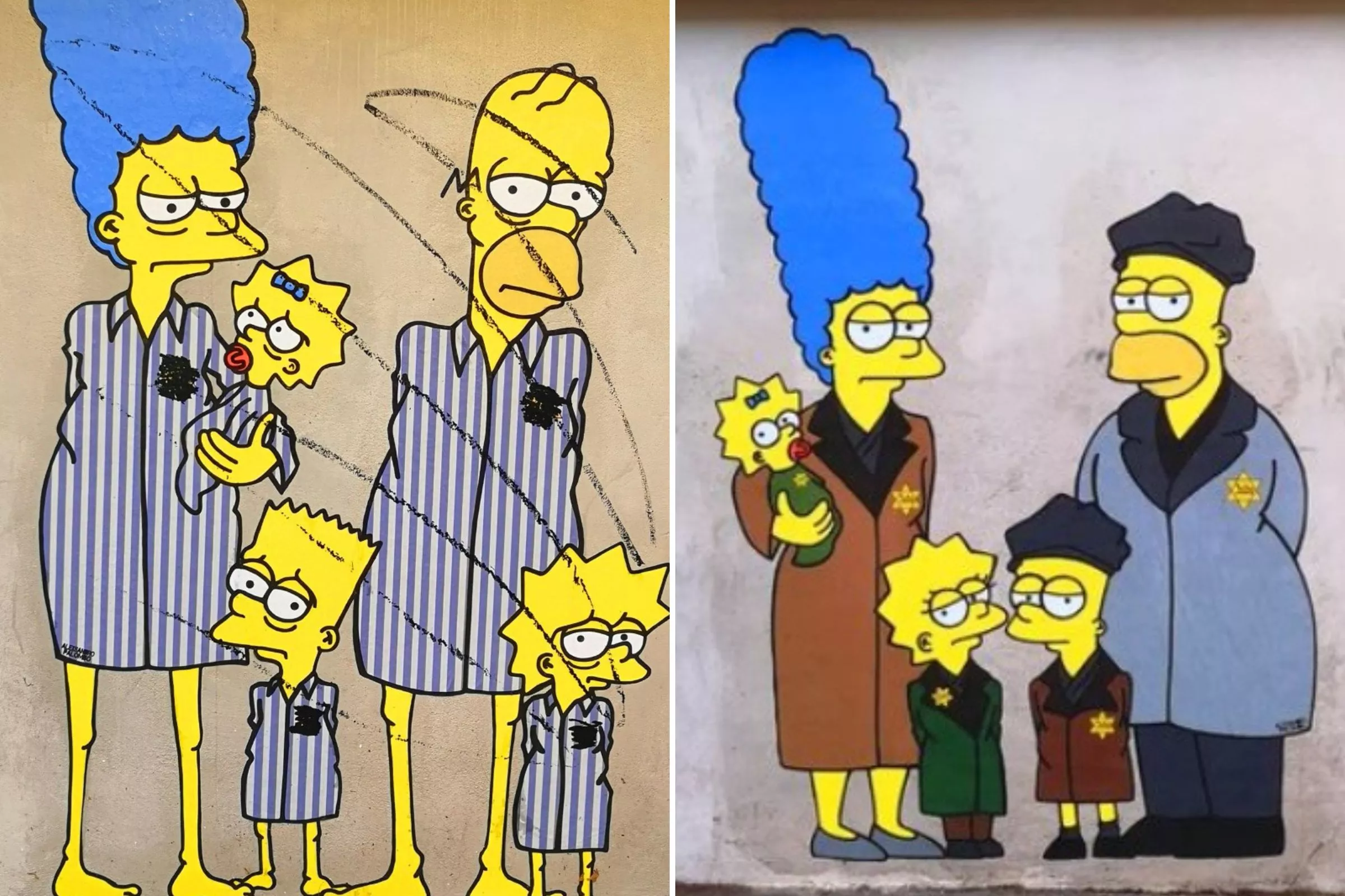 Simpsons Holocaust Mural Vandalized in Suspected Antisemitic Attack - Vimarsana News