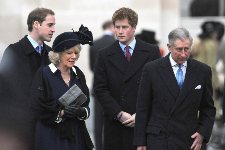 William, Harry, Charles and Camilla