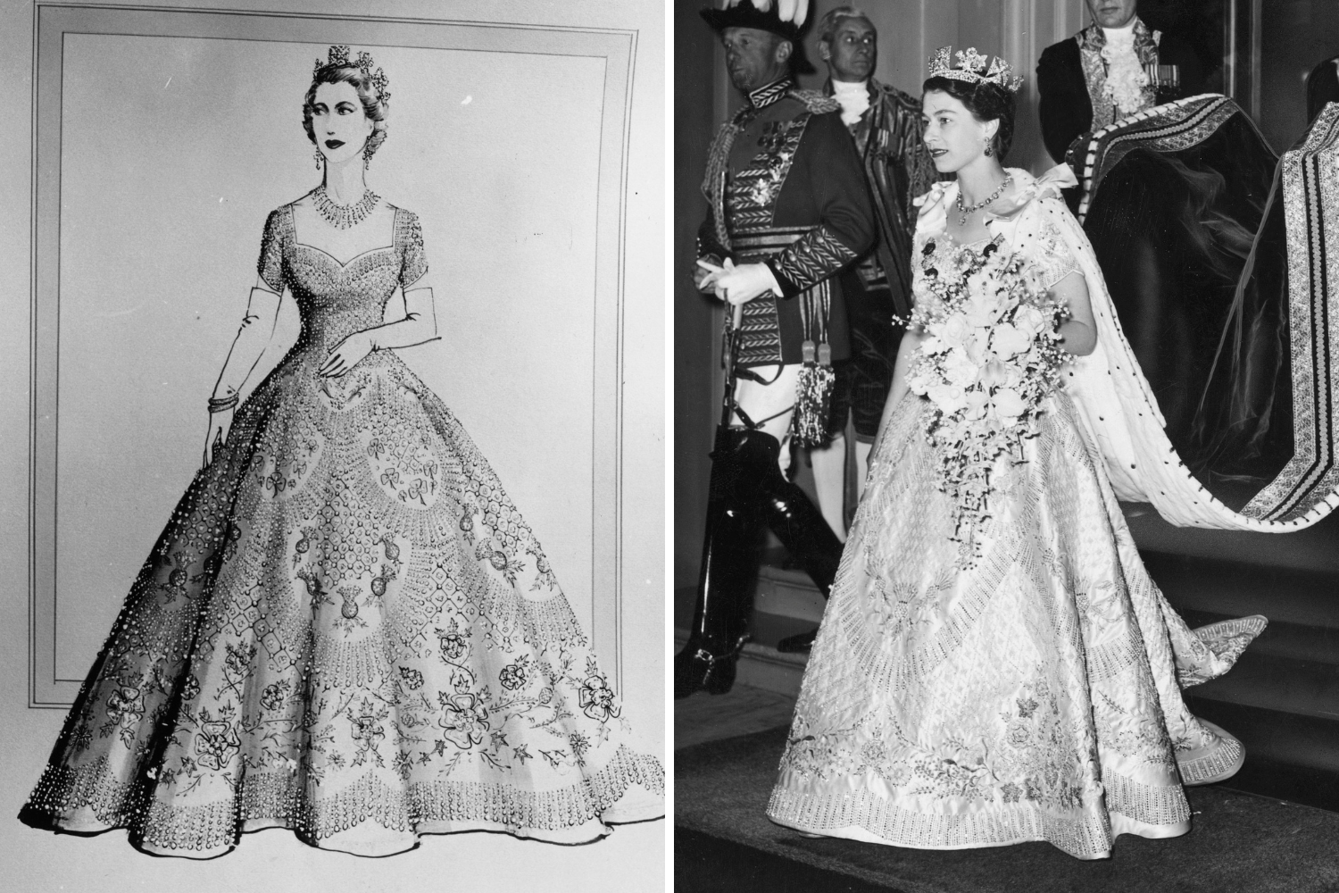 How Queen Elizabeth II's Coronation Dress Featured Secret Good Luck Charm