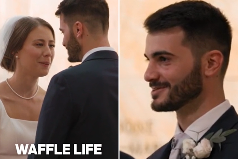 Groom accidentally says 'waffle life'