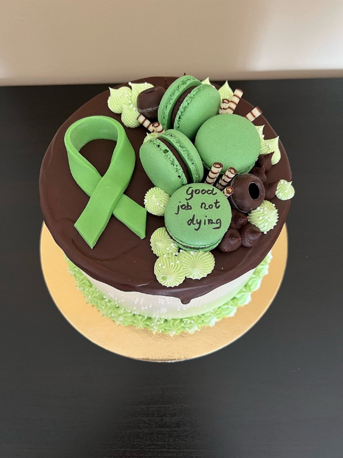 Cake given to cancer survivor in remission