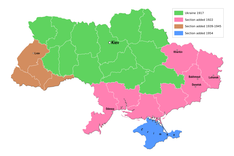 Ukraine's Map Has Changed Over the Years