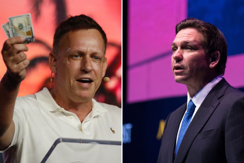 Peter Thiel Ron DeSantis Trump 2024 Republicans