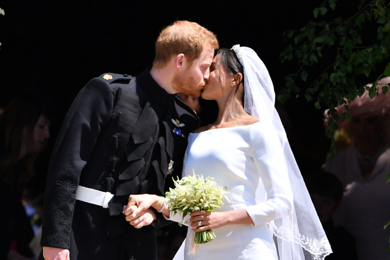 Prince Harry and Meghan Markle Wedding Kiss