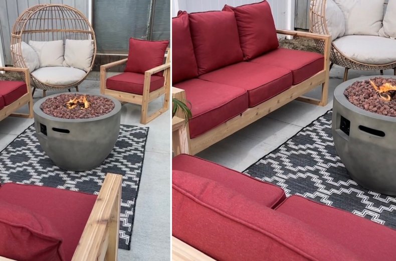 Alexis Sullivan's DIY patio couch set.