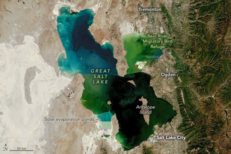 Great Salt Lake Satellite Great Salt Lake Satellite