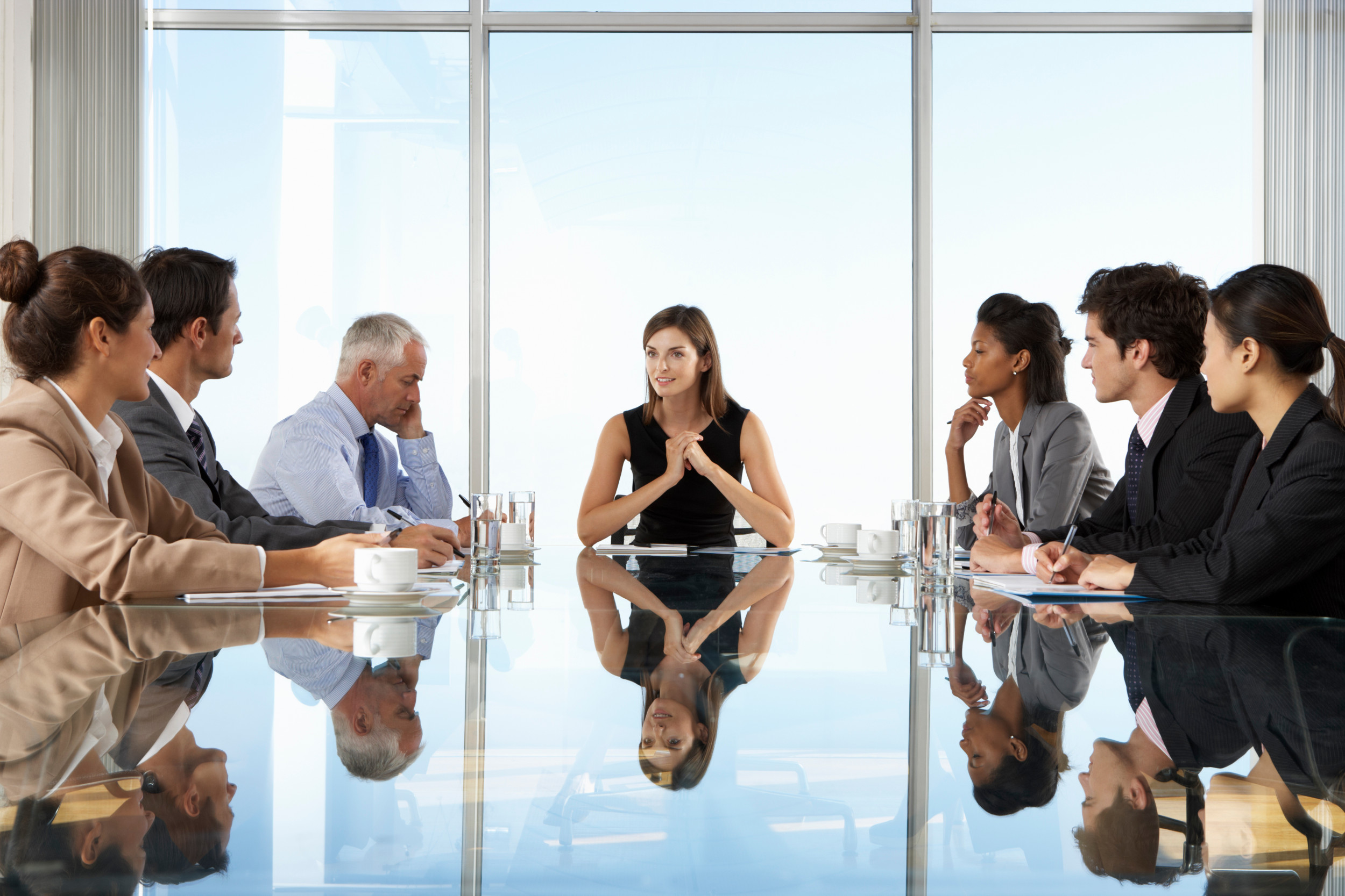 Business People Having Board Meeting