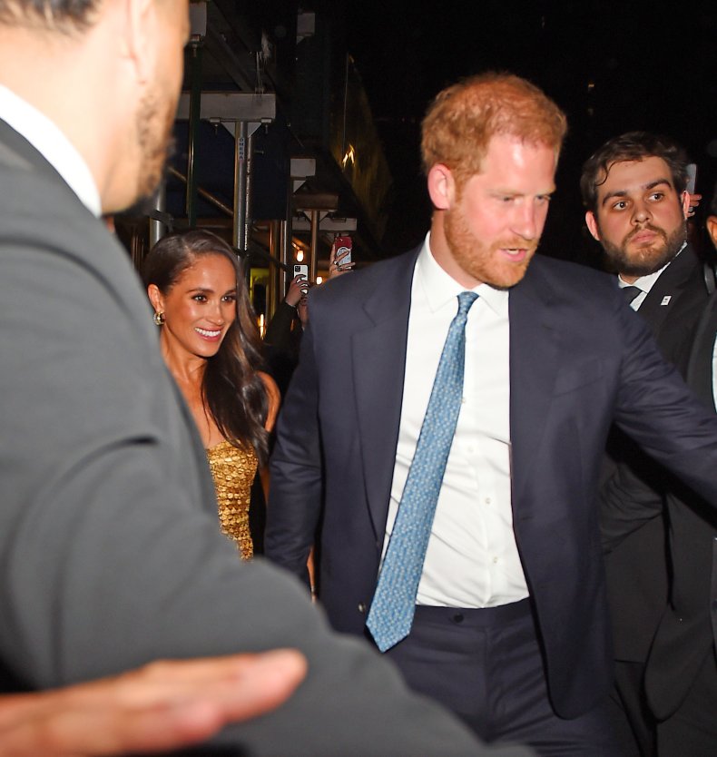 Harry and Meghan Leave Ziegfeld Ballroom