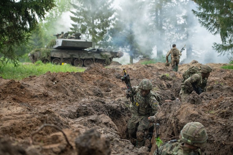 NATO troops during drills in Estonia