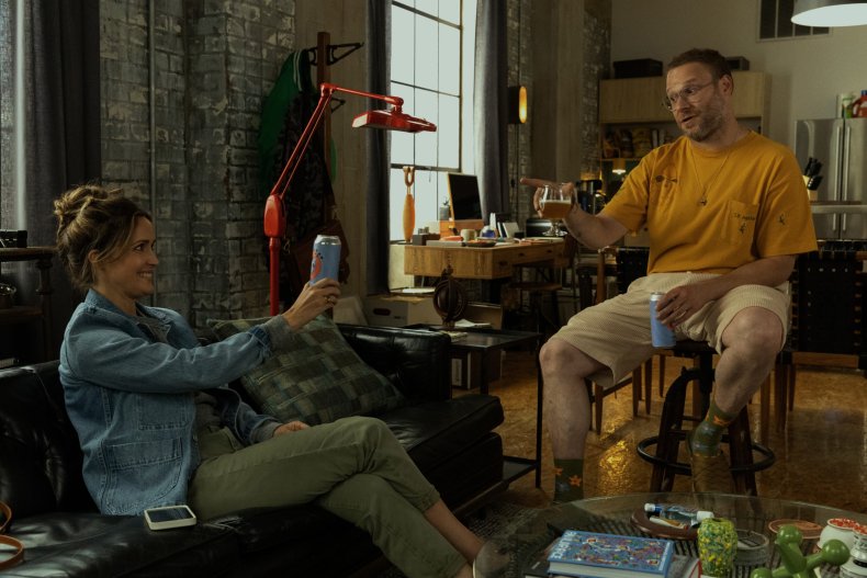 Roe Byrne and Seth Rogen in Platonic