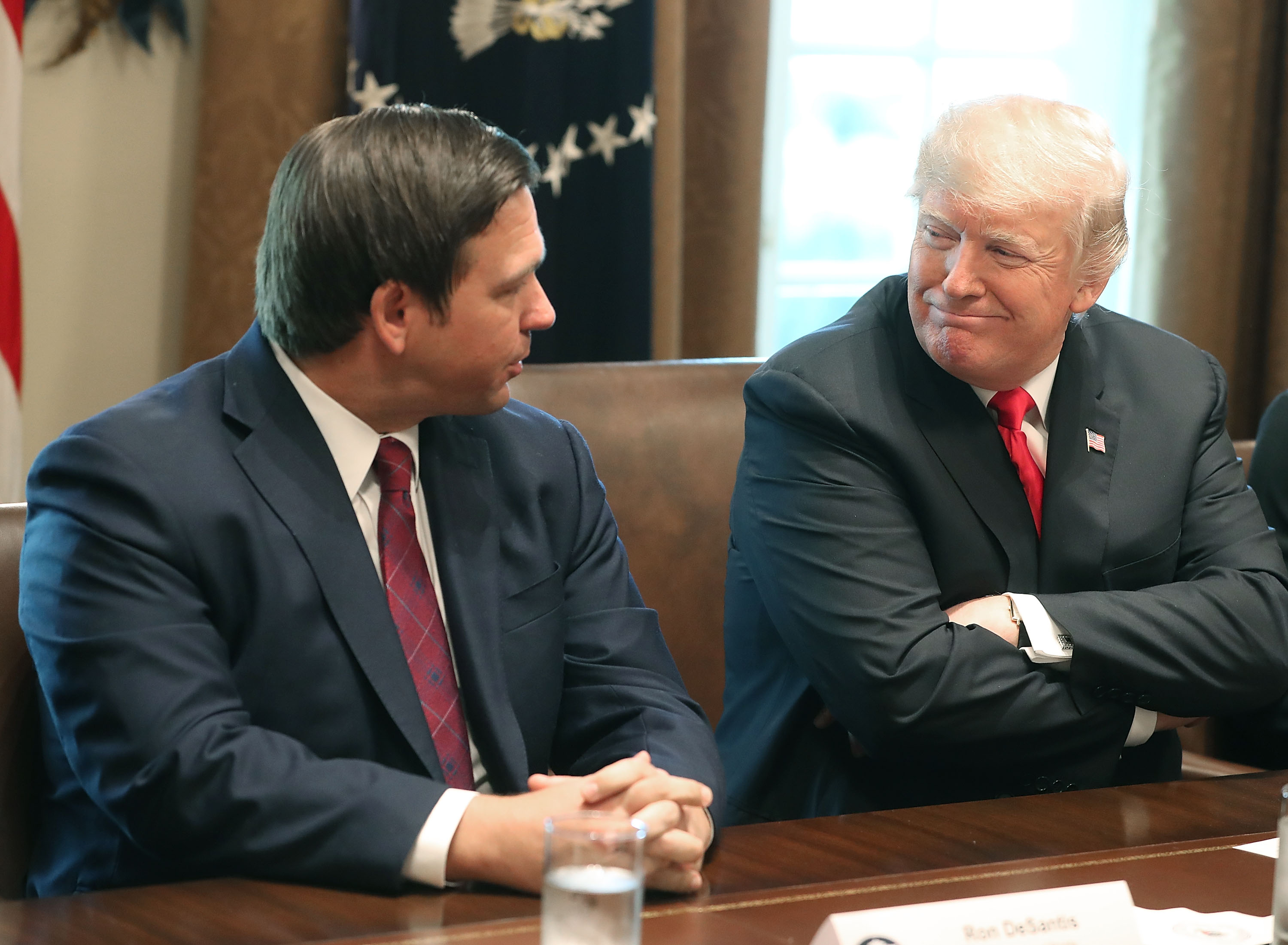Trump Posts Fake Video of DeSantis Talking With Soros, Hitler and the Devil