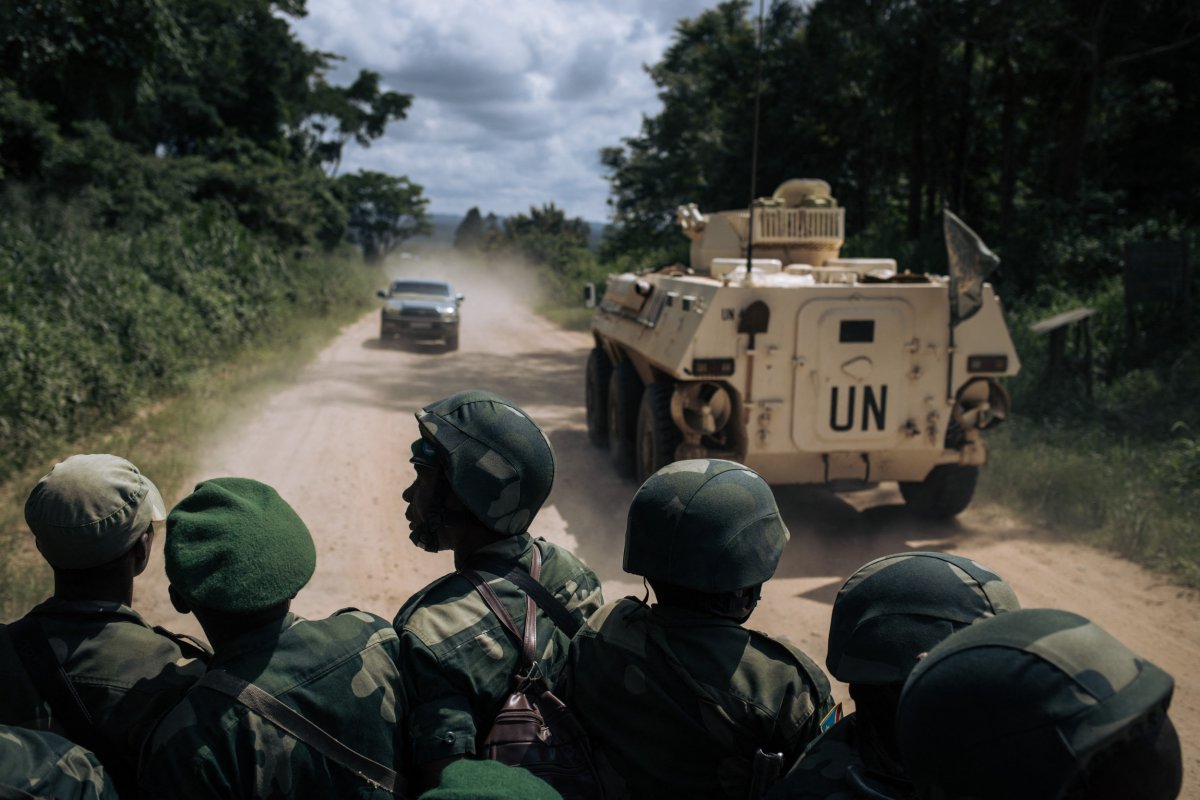 DRC, soldiers, and, UN, Peacekeepers, patrol