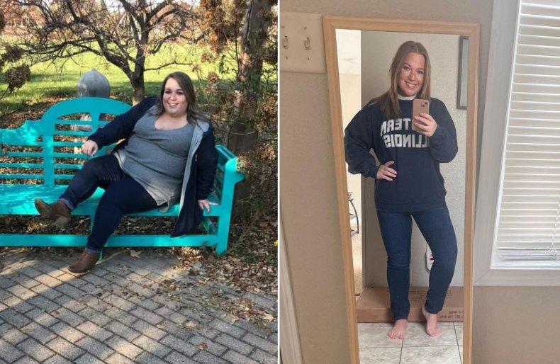 Lauren Acton before/after weight loss pics.