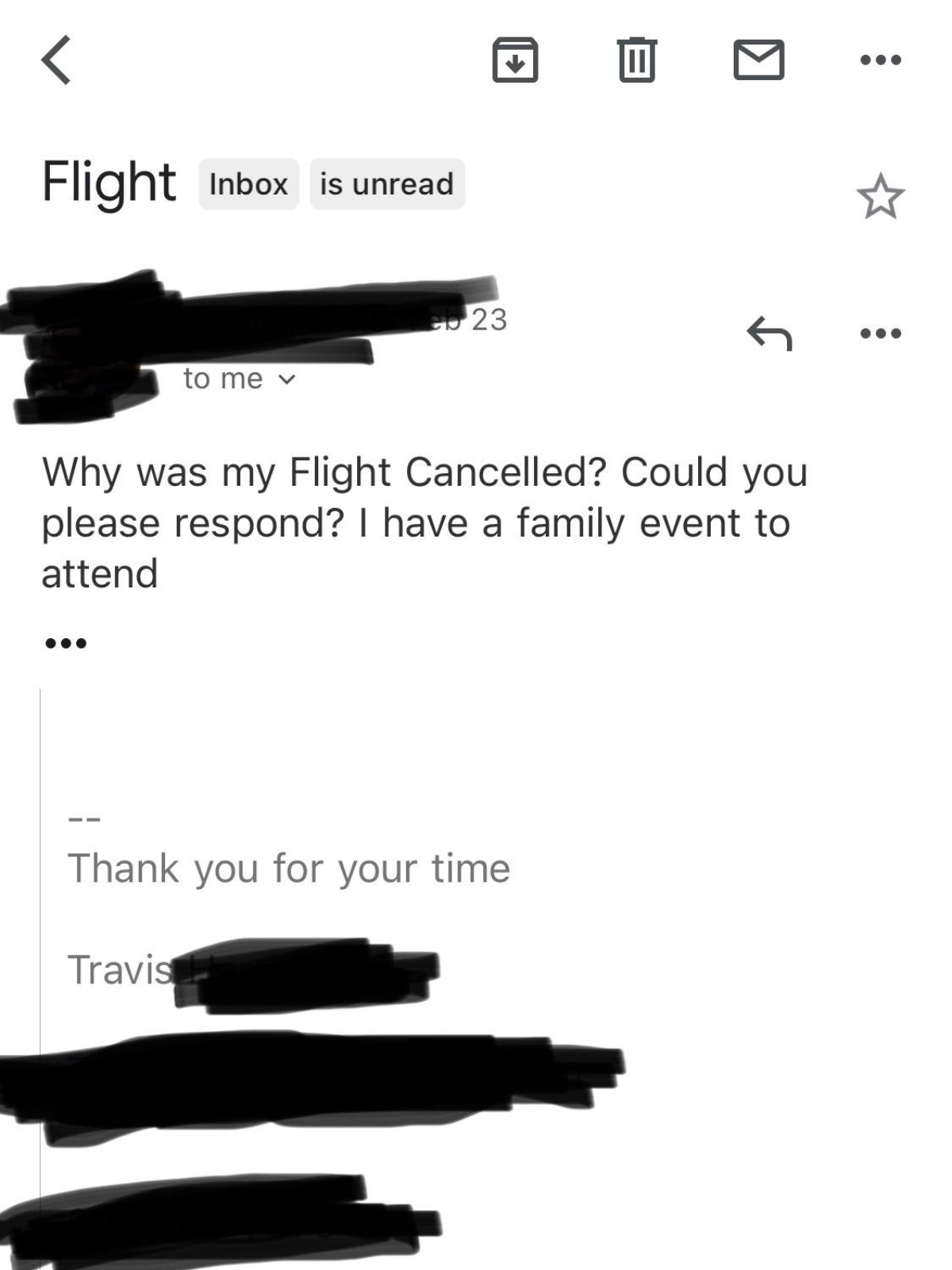 An alleged fraudster had his flight cancelled.