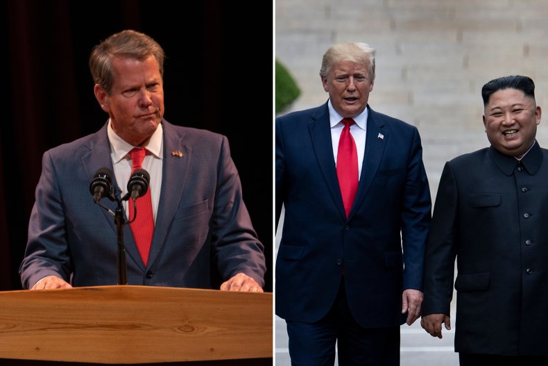 Georgia Governor Rips Trump for Praising Kim Jong Un 1 Brian Kemp Donald Trump Kim Jon Un