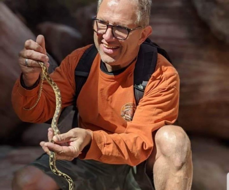 Pastor with rattlesnake