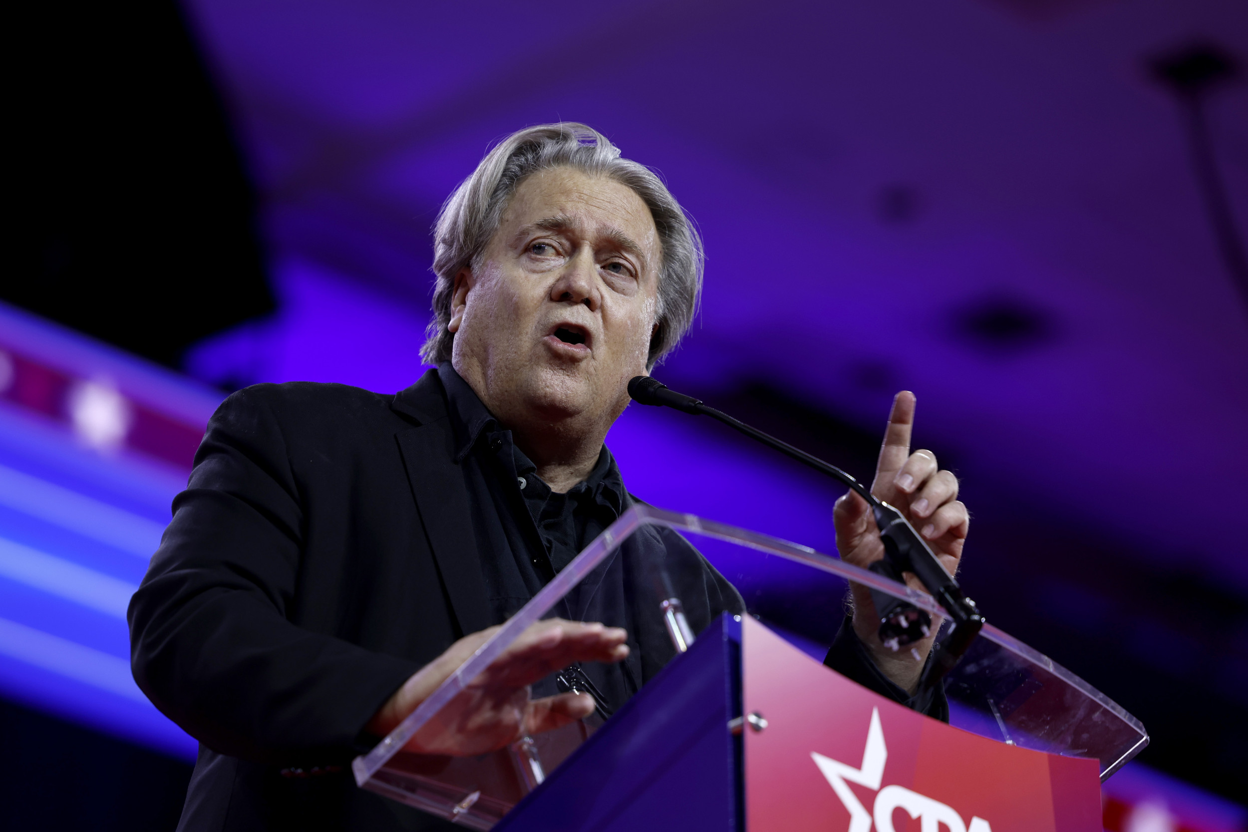 Steve Bannon Calls For Marjorie Taylor Greene To Be Primaried   Steve Bannon Cpac 