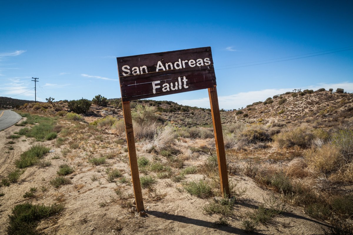 San Andreas Fault sign 