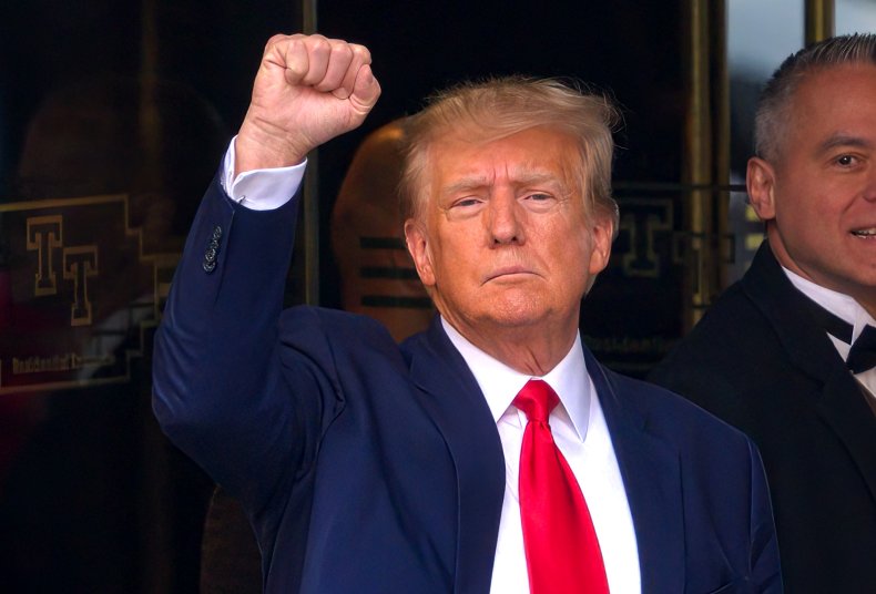 Donald Trump, leaving Trump Tower